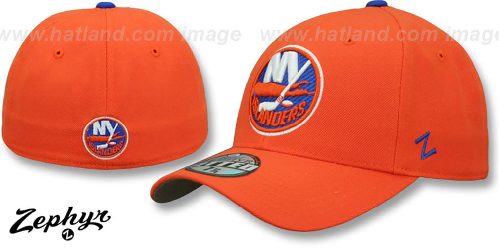 New York Islanders SHOOTOUT Orange Fitted Hat by Zephyr