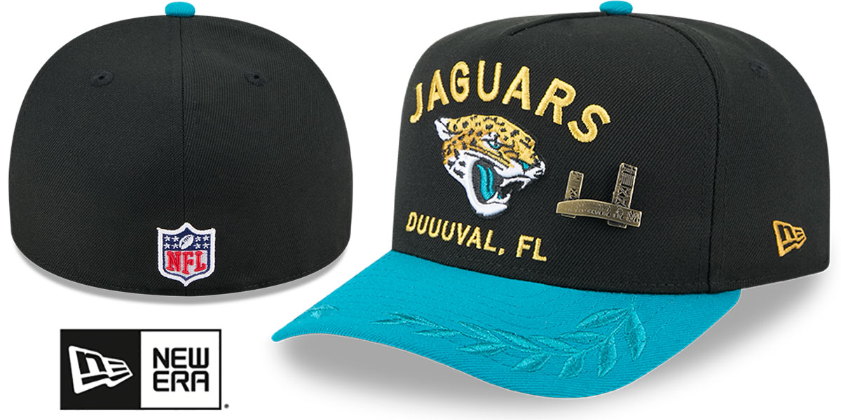 Jacksonville Jaguars 2025 NFL DRAFT ONSTAGE A-FRAME Black-Teal Fi