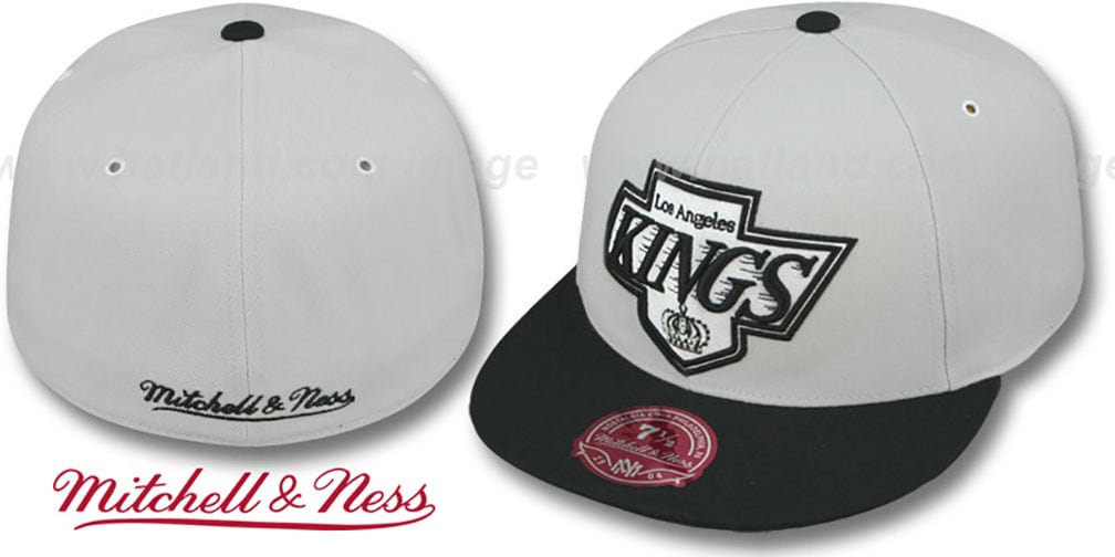 Los Angeles Kings MONOCHROME XL-LOGO Grey-Black Fitted Hat