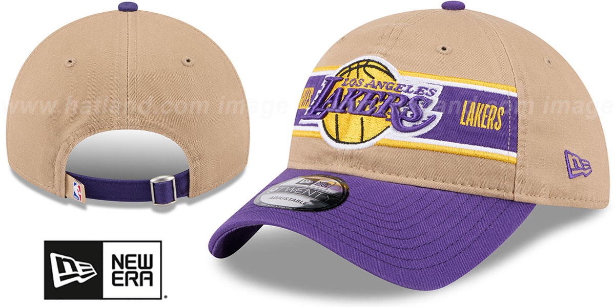 Los Angeles Lakers 2024 NBA DRAFT STRAPBACK Camel-Purple Hat