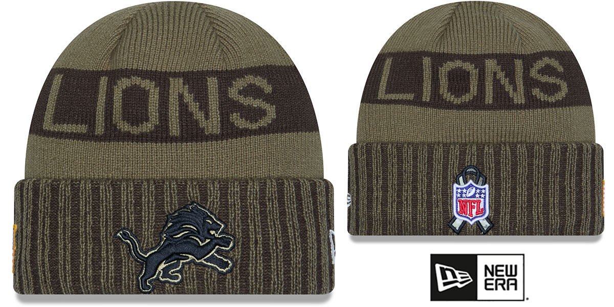 Detroit Lions NFL Official Sideline White Beanie Rhinestone Knit Hat Stars Detroit Lions Womens Primary Logo White Cable Knit Pom  main image 2
