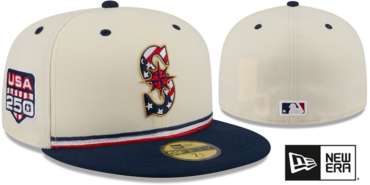 Seattle Mariners 2026 JULY 4TH STARS N STRIPES Fitted Hat