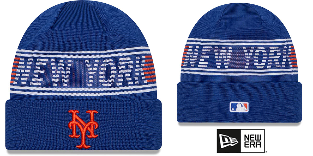 New York Mets 24-25 SPORT-KNIT Royal Beanie Hat by New Era