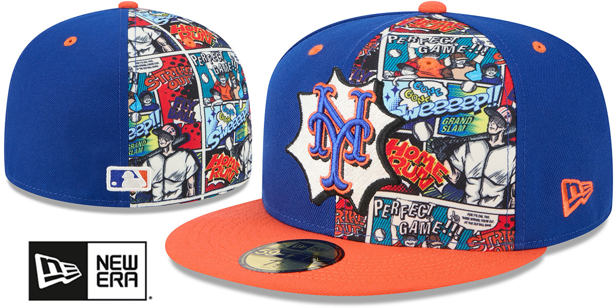 New York Mets DIAMOND HERO Royal-Orange Fitted Hat