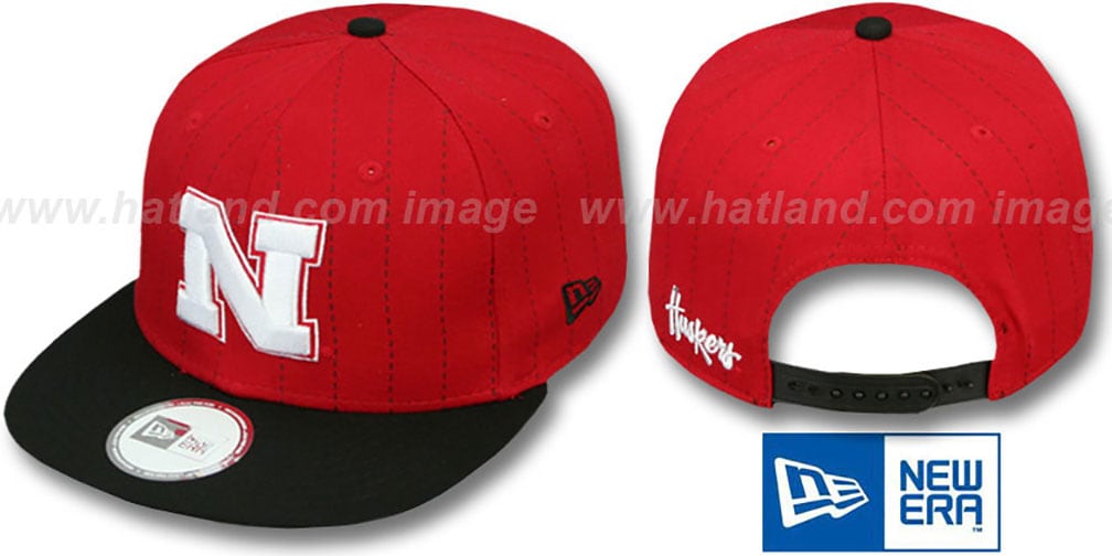 Nebraska TEAM-BASIC PINSTRIPE SNAPBACK Red-Black Hat