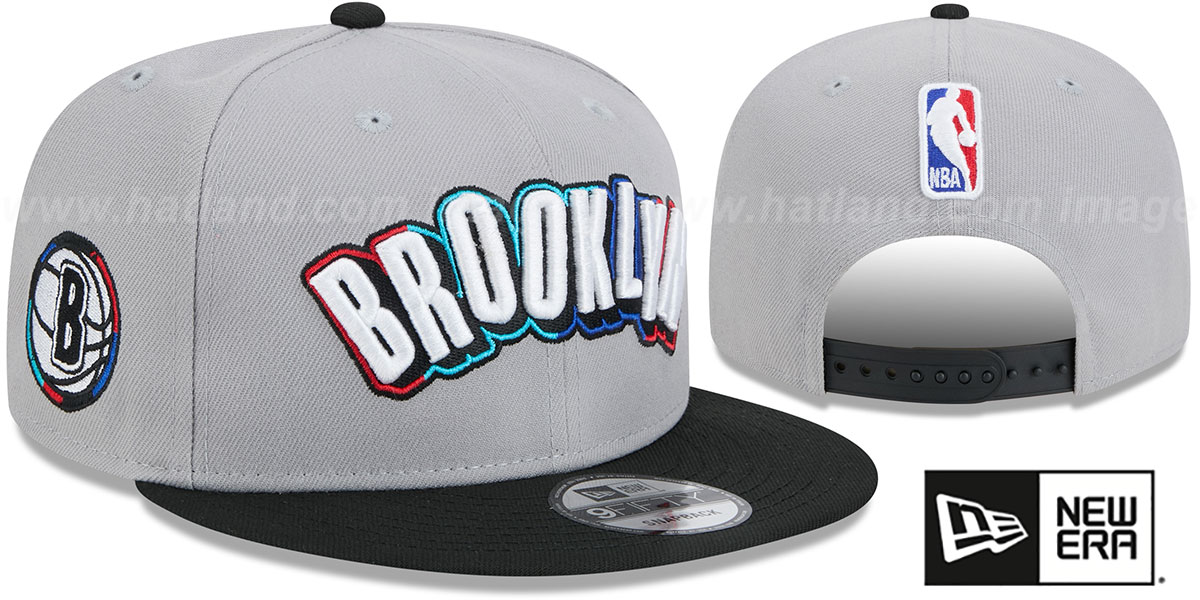 Mitchell & Ness Brooklyn Nets 9FIFTY Snapback Hat Gray Adjustable Unisex Brooklyn Nets Hat Mitchell & Ness NBA Mens | Mercari main image 4