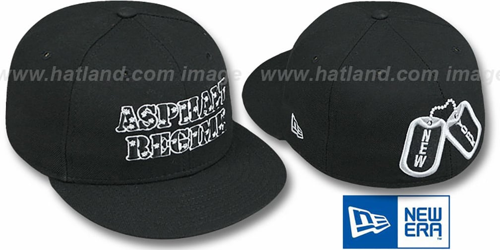 New York Dog Tags ASPHALT REGIME Black Fitted Hat by New Era display picture 3