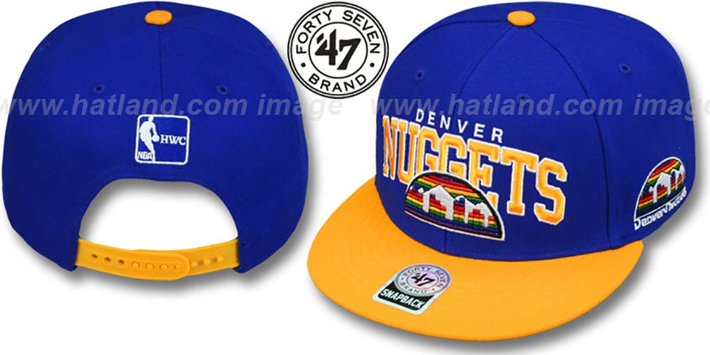 Nuggets 2T BLOCKSHED SNAPBACK Adjustable Hat by Twins 47 Brand