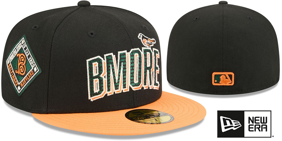 Baltimore Orioles 2026 CITY CONNECT BMORE Black-Orange Fitted Hat