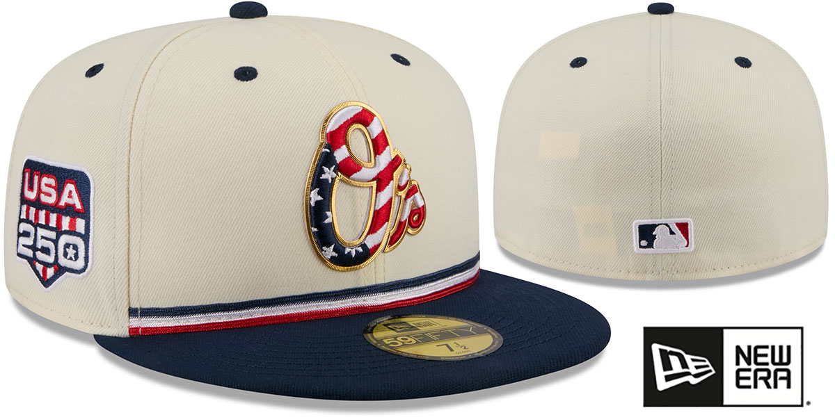 Baltimore Orioles 2026 JULY 4TH STARS N STRIPES Fitted Hat