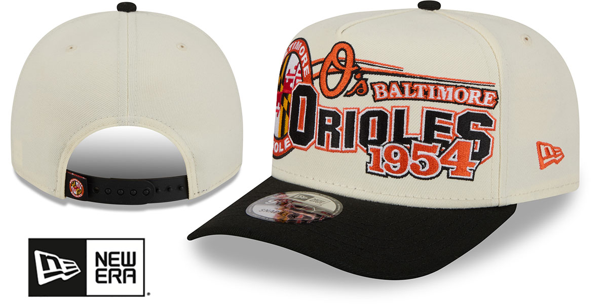 Baltimore Orioles CLASSIC A-FRAME SNAPBACK Chrome-Black Hat