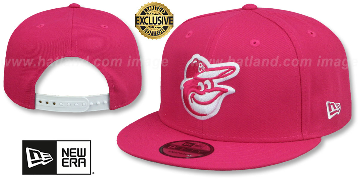 New Era Cap Baltimore Orioles つば裏　ピンク Baltimore Orioles TEAM-BASIC SNAPBACK Beetroot-White Hat