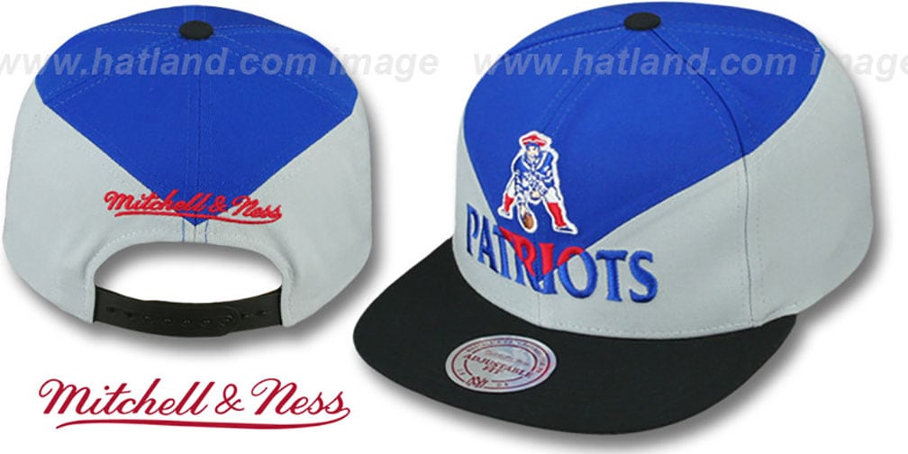 New England Patriots AMPLIFY DIAMOND SNAPBACK Royal-Grey Hat