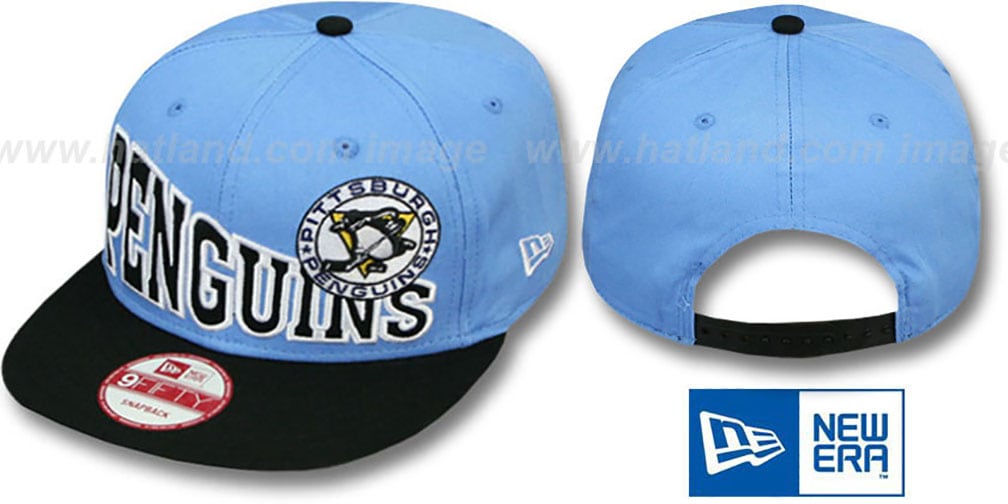 Pittsburgh Penguins STOKED SNAPBACK Sky-Black Hat by New Era