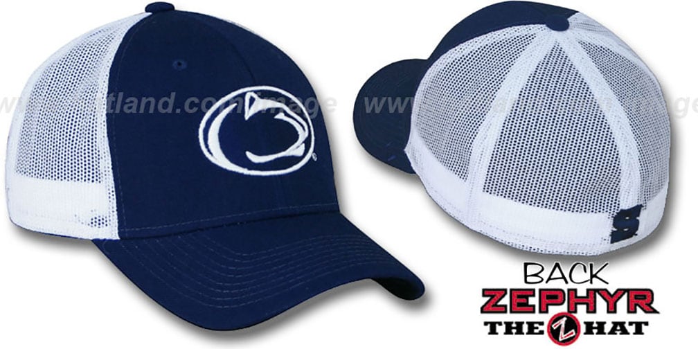 Penn State DHS-MESH Fitted Hat by Zephyr - navy-white display picture 3