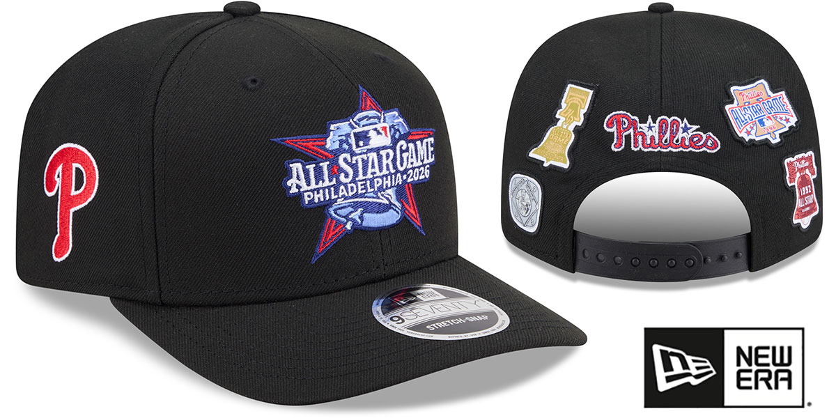 Philadelphia Phillies 2026 ALL STAR GAME STETCH-SNAP Black Hat