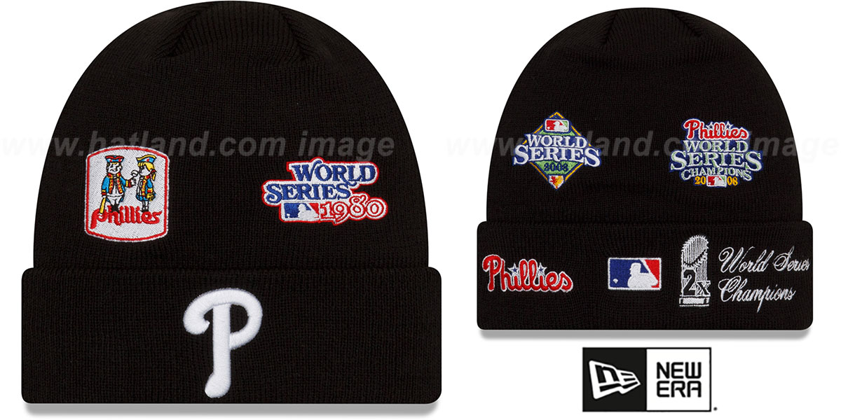 Exclusive New Era Philadelphia Phillies Beanie Cuff Winter Hat New One Of A Kind Philadelphia Phillies Waffle Stitch Knit Beanie Hat – New  main image 2