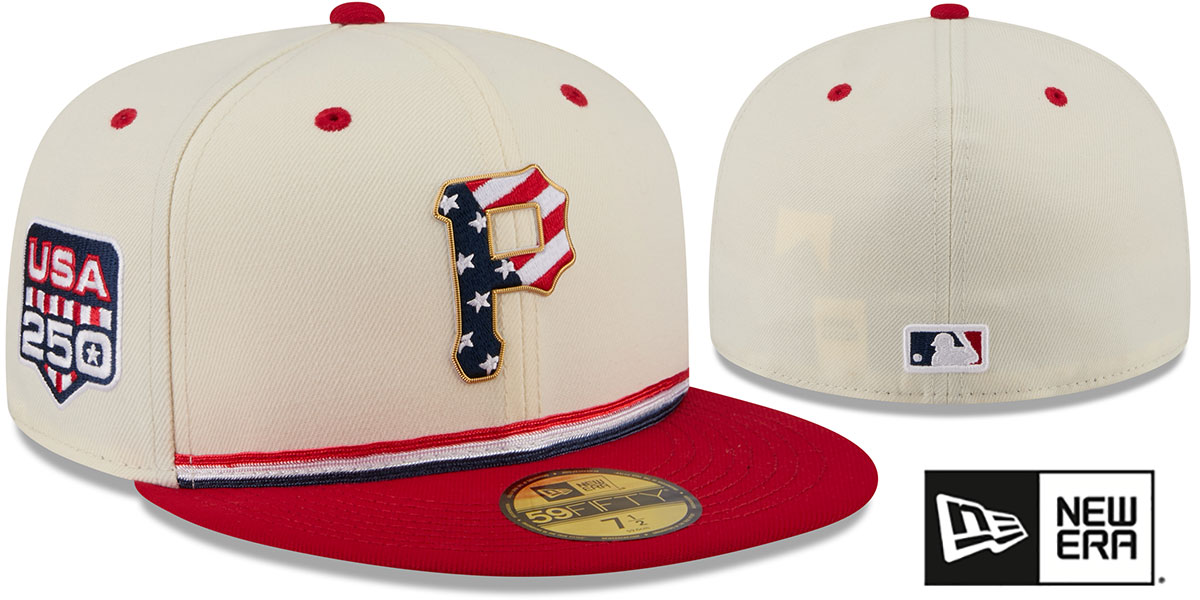 Pittsburgh Pirates 2026 JULY 4TH STARS N STRIPES Fitted Hat