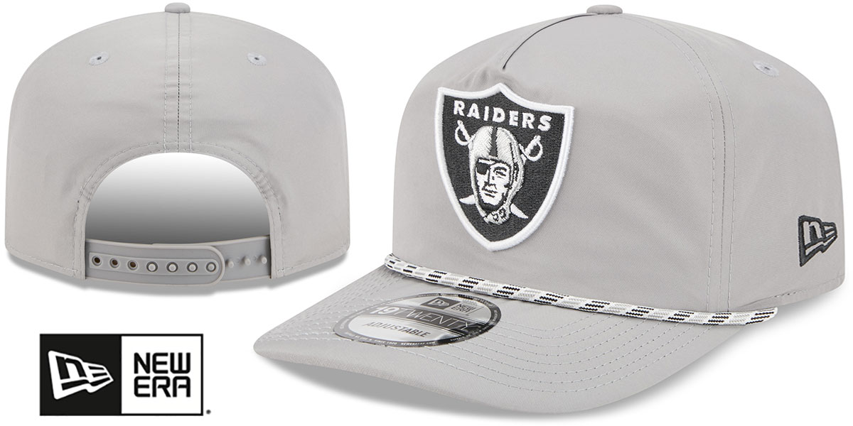 Las Vegas Raiders 1920 ROPE SNAPBACK Grey Hat by New Era