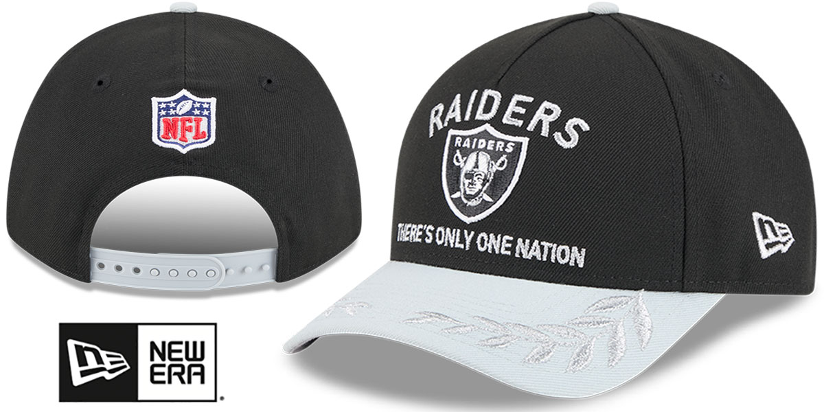 Las Vegas Raiders 2025 NFL DRAFT ONSTAGE M-CROWN SNAPBACK Black-G