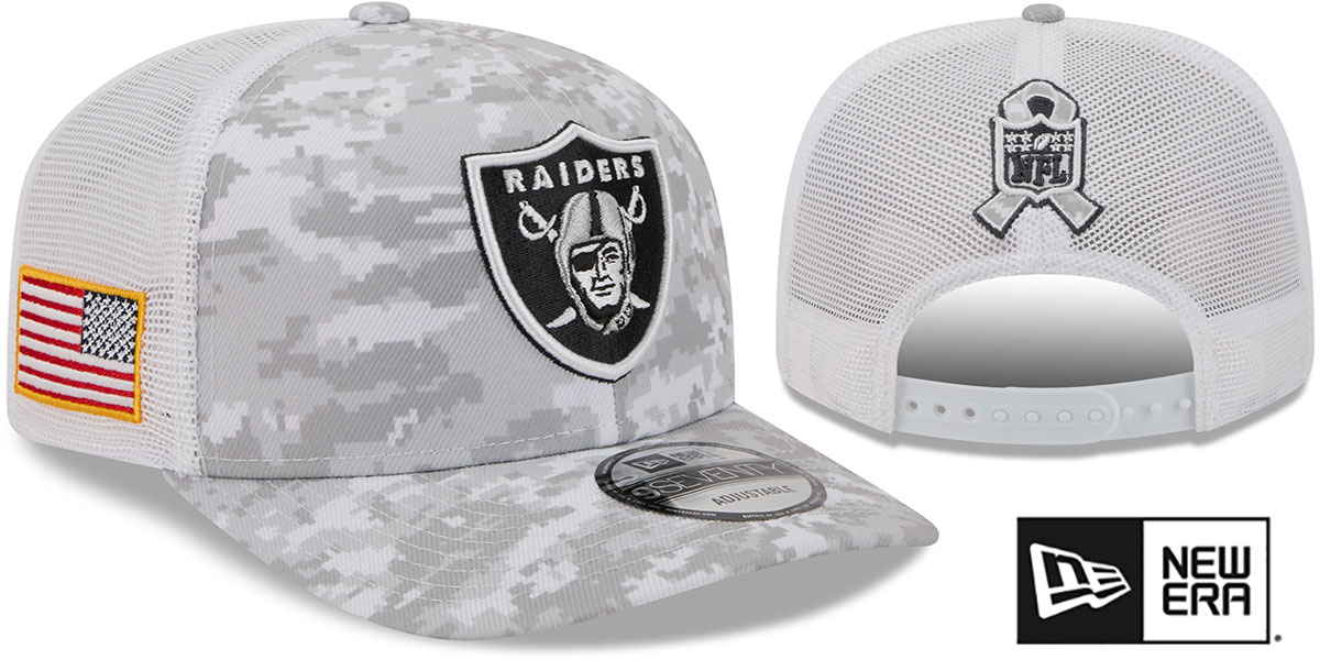 Las Vegas Raiders 2025 SALUTE-TO-SERVICE TRUCKER SNAPBACK  display picture 3