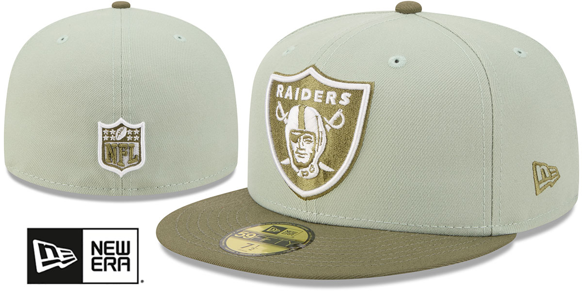 Las Vegas Raiders 2026 COLOR PACK Sage-Olive Fitted Hat
