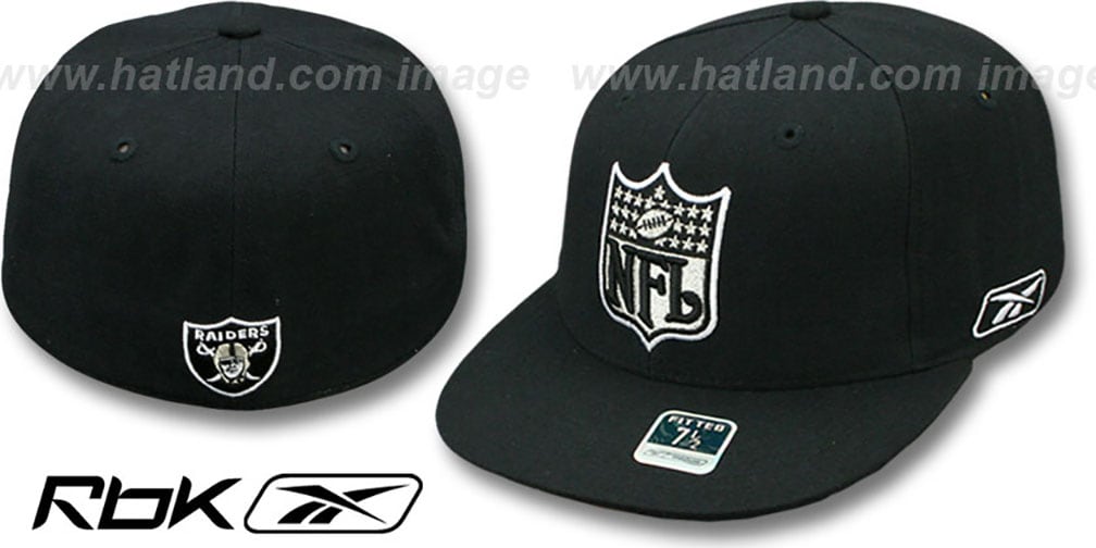 RAIDERS キャップ NFL ロゴ付き Reebok社製 Reebok Men Women Cap NFL Oakland Raiders Black Flat Brim