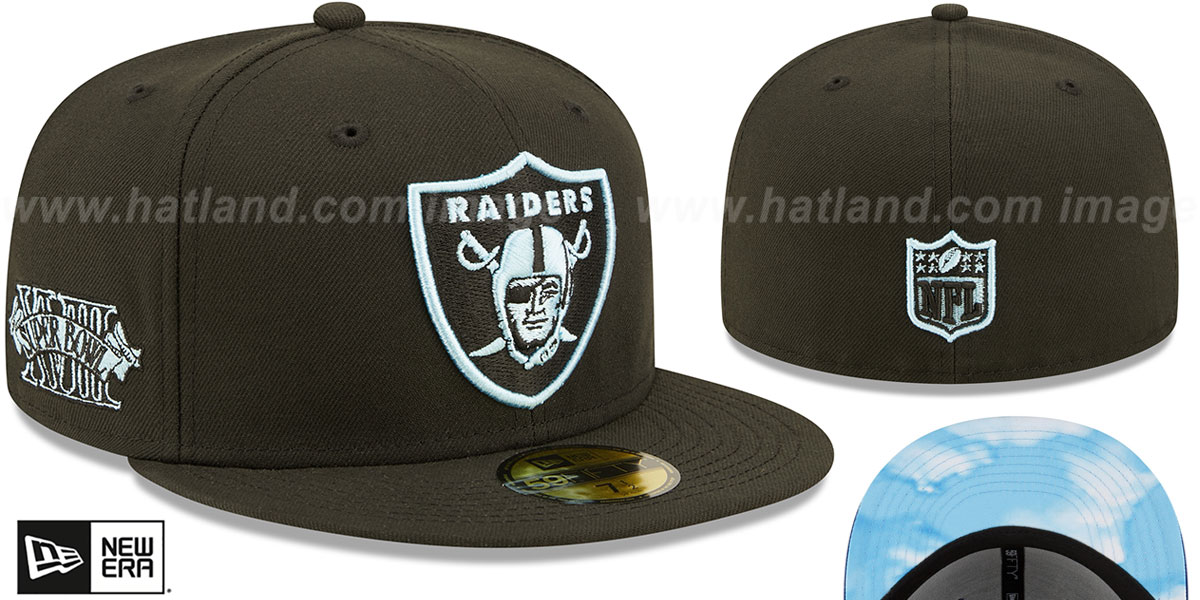 Las Vegas Raiders SB XVII CLOUD-UNDER Black Fitted Hat