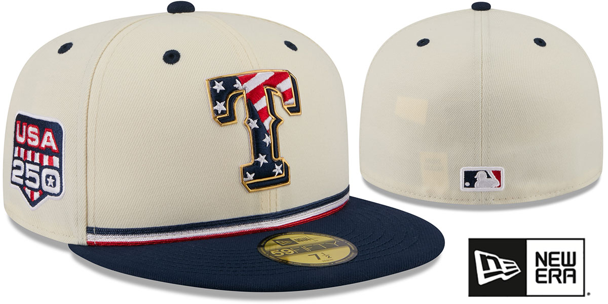 Texas Rangers 2026 JULY 4TH STARS N STRIPES Fitted Hat