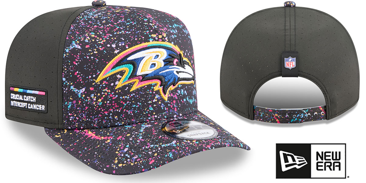 Baltimore Ravens 2025 CRUCIAL CATCH A-FRAME SNAPBACK Hat