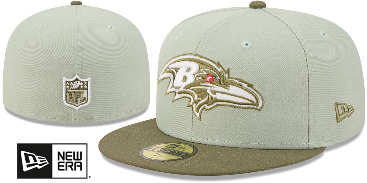 Baltimore Ravens 2026 COLOR PACK Sage-Olive Fitted Hat