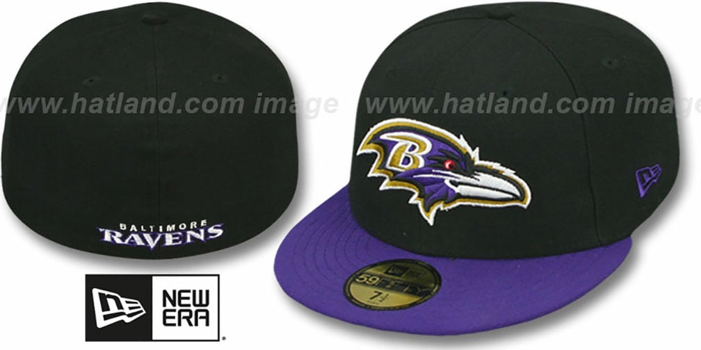 Baltimore Ravens NFL 2T-TEAM-BASIC Black-Purple Fitted Hat