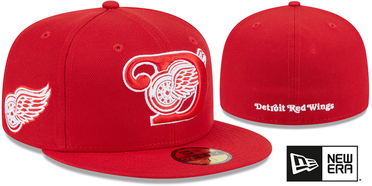 Detroit Red Wings DECEPTOR Red Fitted Hat by New Era
