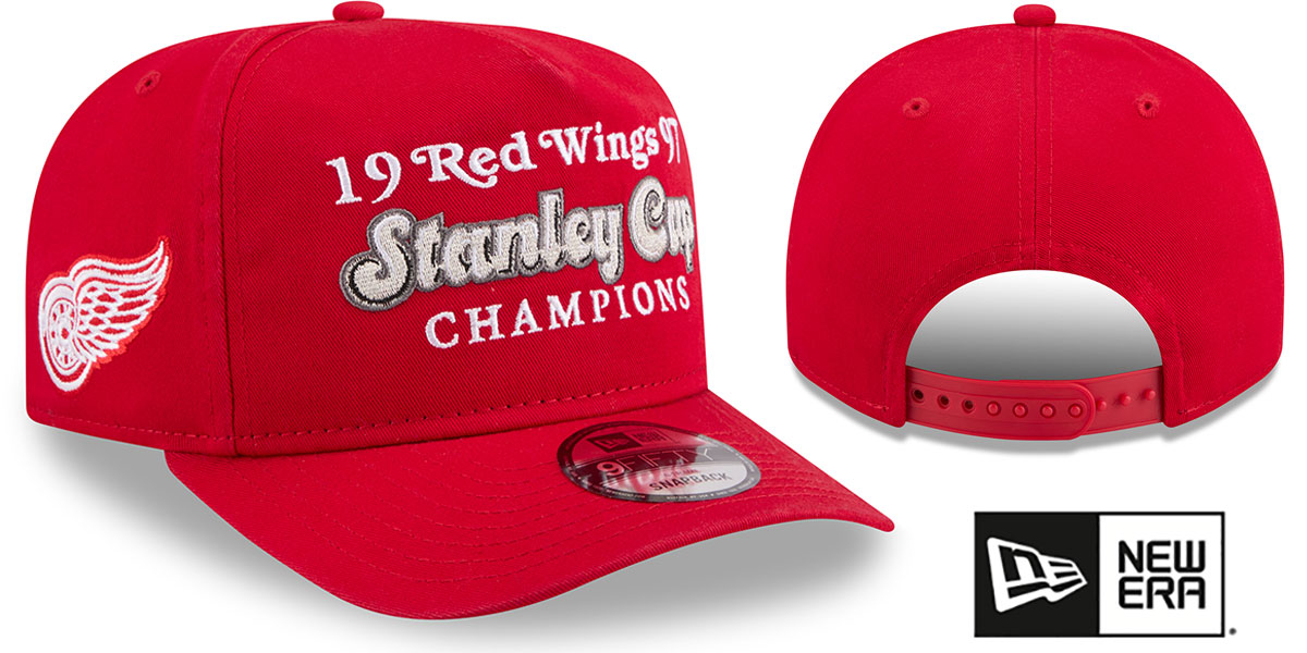 Detroit Red Wings HISTORIC CHAMPIONS AF SNAPBACK Red Hat