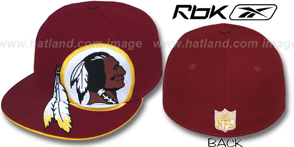 Redskins SUPERSIZE Burgundy Fitted Hat by Reebok