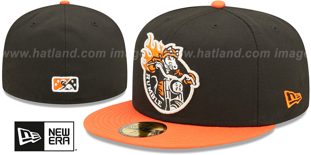Binghamton Rumble Ponies THEME NIGHT Black-Orange Fitted Hat