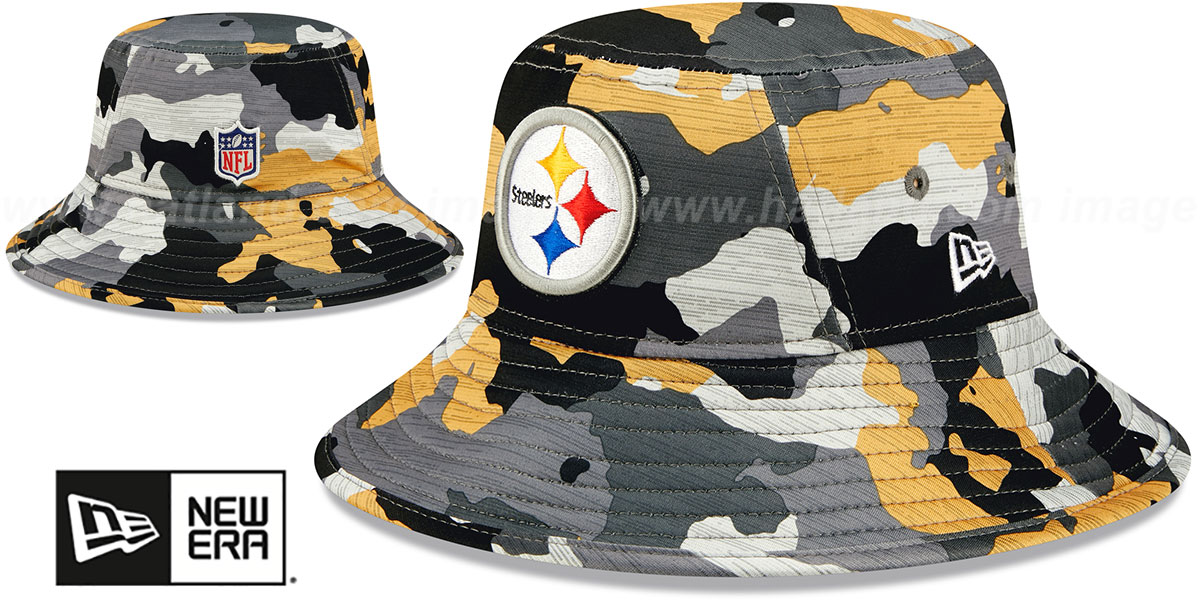 Pittsburgh Steelers 2022 CAMO NFL TRAINING CAMP BUCKET Hat