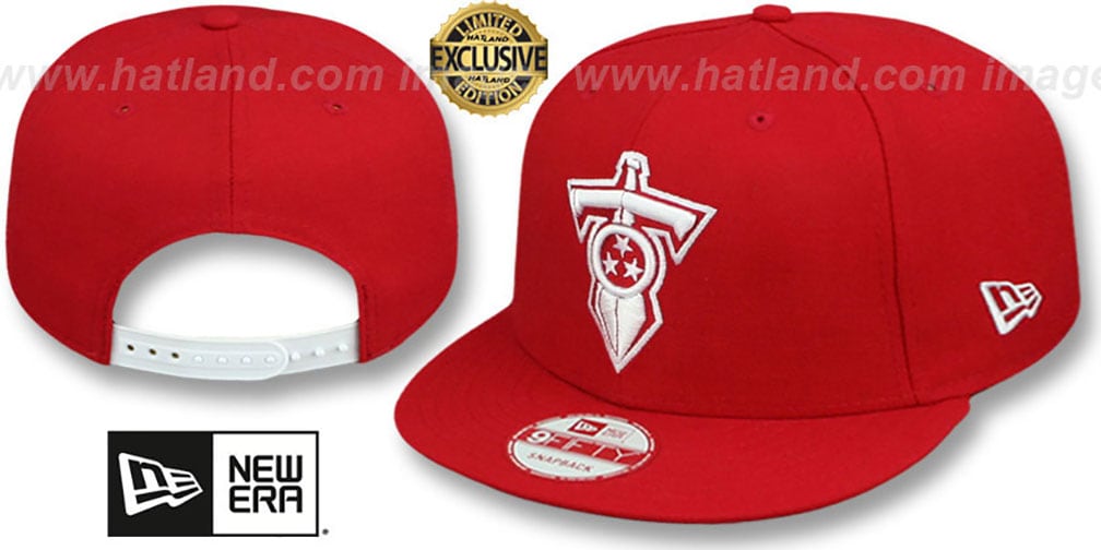 Tennessee Titans TEAM-BASIC SNAPBACK Red-White Hat display picture 3