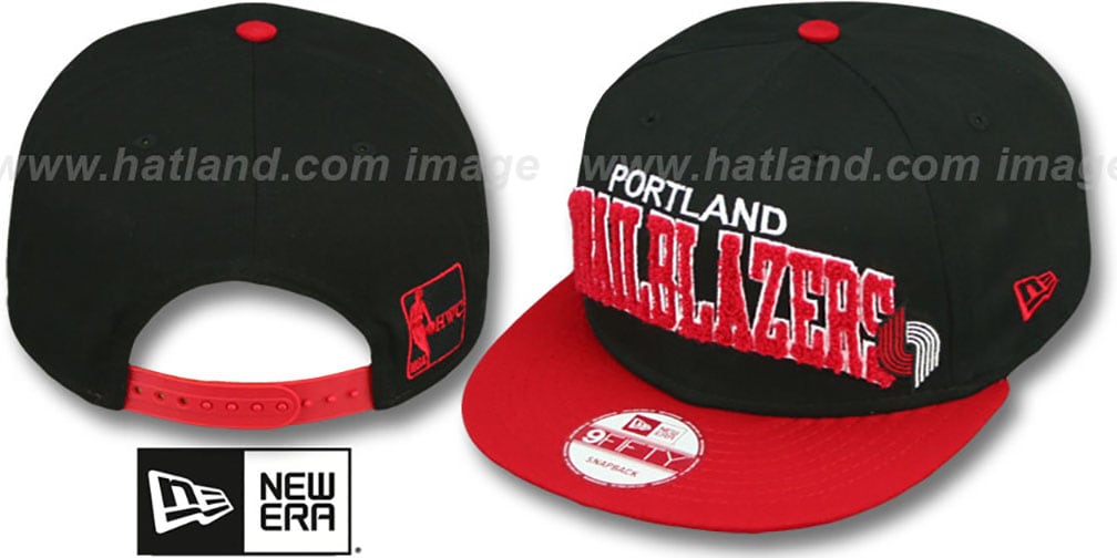 Casquette ajustable New Era noire Portland Trail Blazers 9FORTY A-Frame pour jeunes