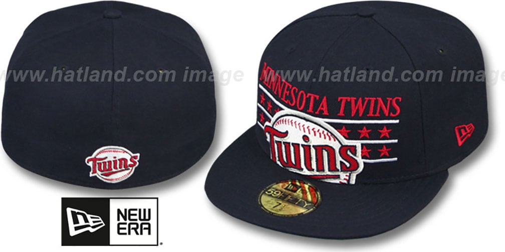 Minnesota Twins STAR STUDDED Navy Fitted Hat by New Era
