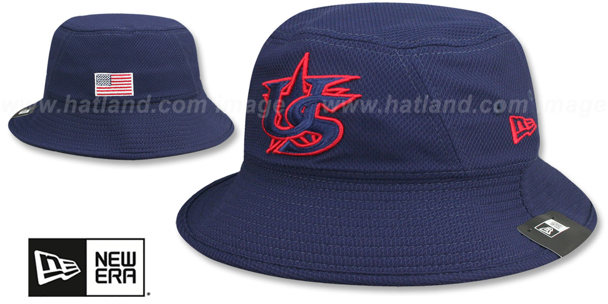 NEW ERA × Ameri LOGO TAPE BUCKETHAT NEW ERA Bucket hat 01 Embroidery Team Logo Allover MLB Black
