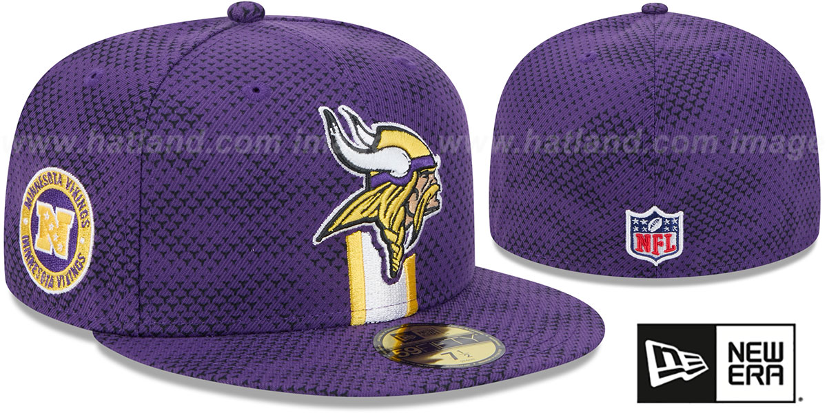 Minnesota Vikings 2024 Inspire‎ Change New Era Knit Hat Size M/L Purple Black Minnesota Vikings Color Pop Cord 59FIFTY Fitted Hat – New  main image 3