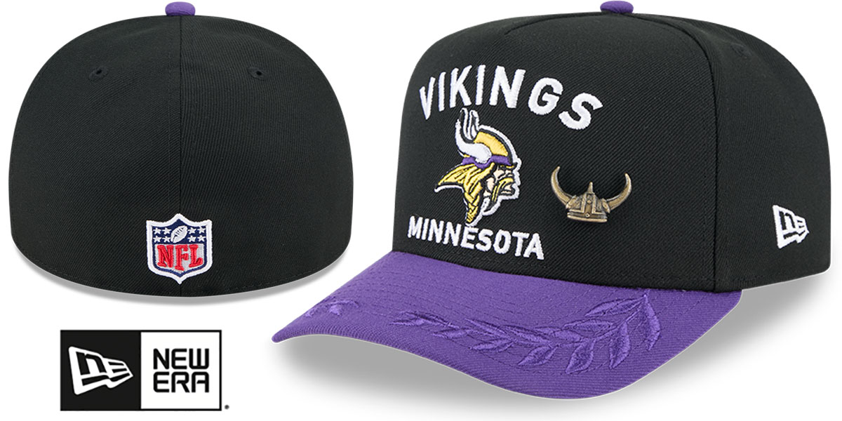 Minnesota Vikings 2025 NFL DRAFT ONSTAGE A-FRAME Black-Purple Fit