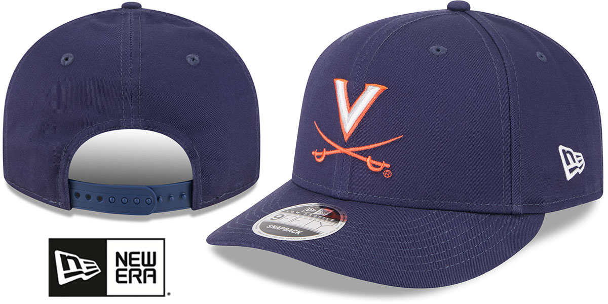 Virginia LOW-CROWN TEAM-BASIC SNAPBACK Navy Hat by New Era