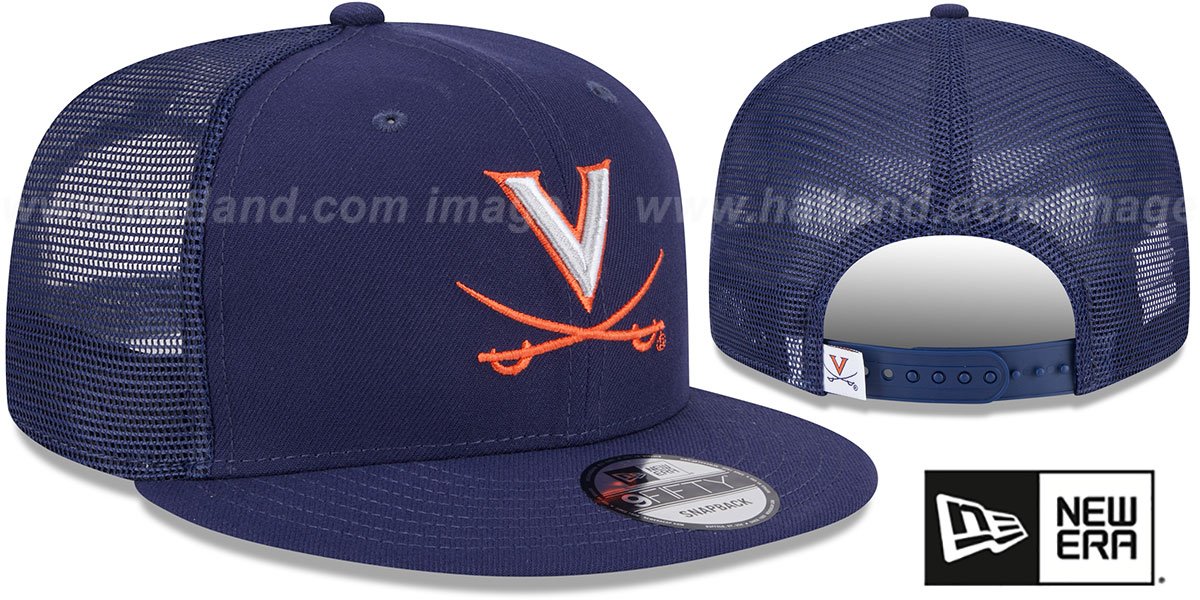 Virginia New England Style hat Richmond Virginia VA Old English Mens Trucker Hat Cap  main image 2