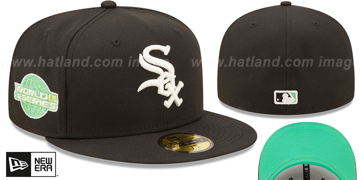 Chicago White Sox 2005 WS CITRUS POP Black-Green Fitted Hat