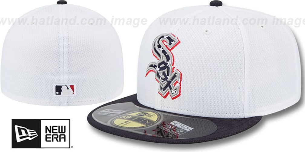 NEW ERA 59FIFTY CHICAGO WHITE SOX FITTED HAT SIZE 7 1/4 SIDE  Chicago White Sox Hat 7 1/4 White  Dome Retro All Star Patch New Era 59FIFTY Cap main image 1