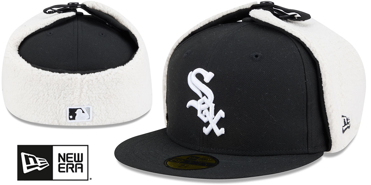 Chicago White Sox CLASSIC DOGEAR Black Fitted Hat by New Era