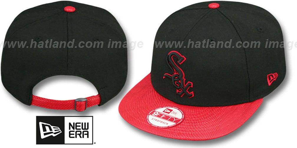 Red Snake White, Black, Red Unisex Cap D main image 3