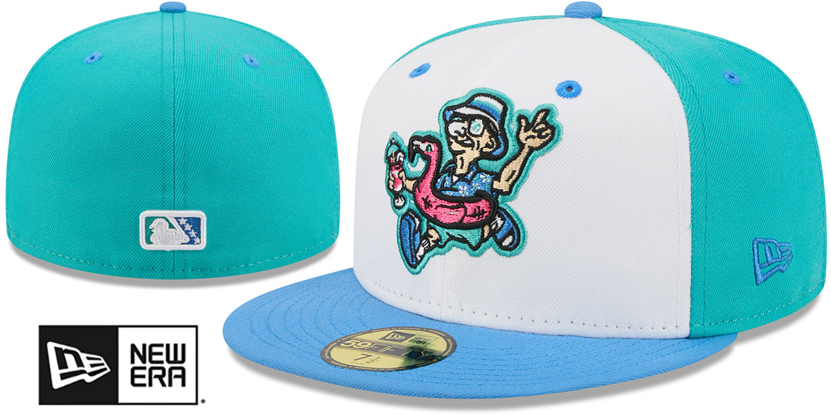 West Michigan Whitecaps 2026 THEME NIGHT White-Teal-Blue Fitted H